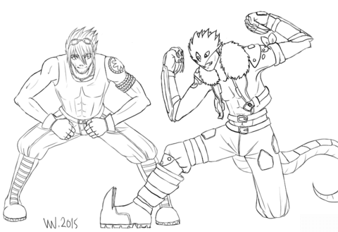 Commission Digimon Oc And Beelzemon Coloring Page